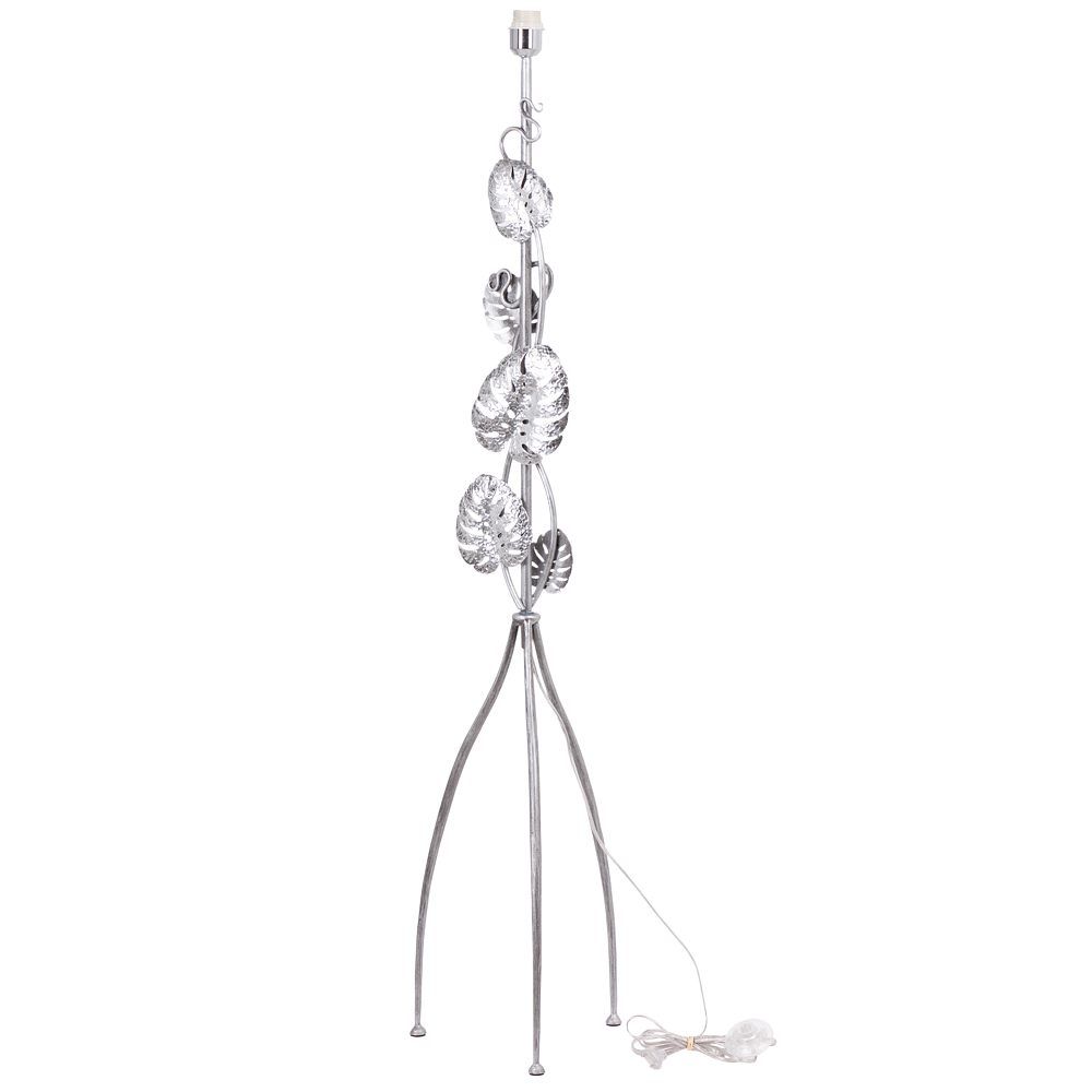 Светильник напольный торшер Monstera Deliciosa (Монстера) с абажуром Винтаж-2 Черный