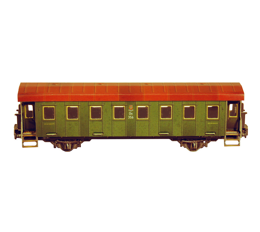 Пассажирский вагон (Эпоха II). Сборная модель из картона