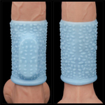 Насадка на пенис с вибрацией Drip Knights Ring (10*3,7) голубая