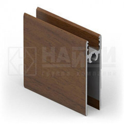 Рамка нижняя двери (3130мм) Орех ПВХ