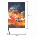 Ежедневник недатированный А5 (138х213 мм), BRAUBERG VISTA, под кожу, гибкий, 136 л., "Sky boat", 112042