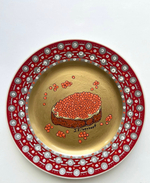 SILVERHOOF JULIA ТАРЕЛКА "RED CAVIAR SANDVICH" ИЗ СЕРИИ "The simple thins with I like"