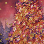 Пакет подарочный «Искристая ёлочка» 31*42*12 см, микс