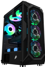 Корпус 1STPLAYER X6-BK-4F2C3 черный