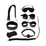 Набор из 7 черных БДСМ-девайсов (Цвет: черный)