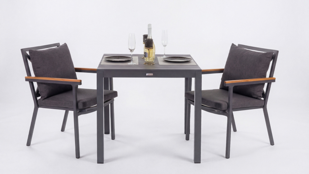 Стол обеденный Ideal Patio ДОЛЛА алюминий 80х80 см (4 ножки) резервный дубль