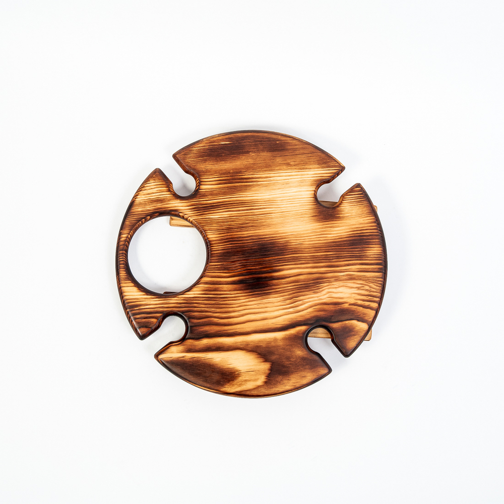 Винный столик со складывающимися ножками из Сибирского Кедра VN10