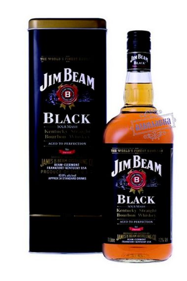 Бурбон Джим Бим Блэк. Американский виски. Подарочная упаковка. 0,7 Л