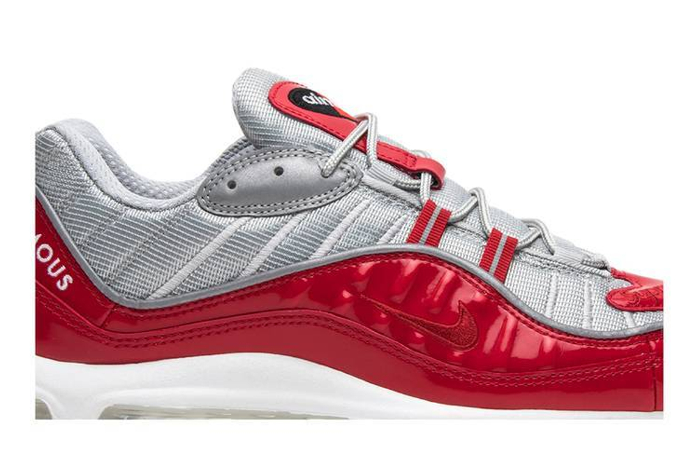 Supreme X Nike Air Max 98 Varsity Red Hyper Sneakers