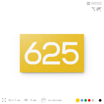 Номер на дверь 625, табличка на дверь для офиса, квартиры, кабинета, аудитории, склада, желтая 120х70 мм, Айдентика Технолоджи