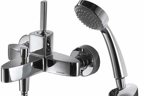 Смеситель для ванны с коротким изливом с аксессуарами Bravat Spring