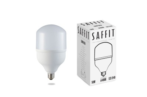 Лампа светодиодная LED SAFFIT SBHP1050 50W Е27-E40 6400K 230v 210*120мм