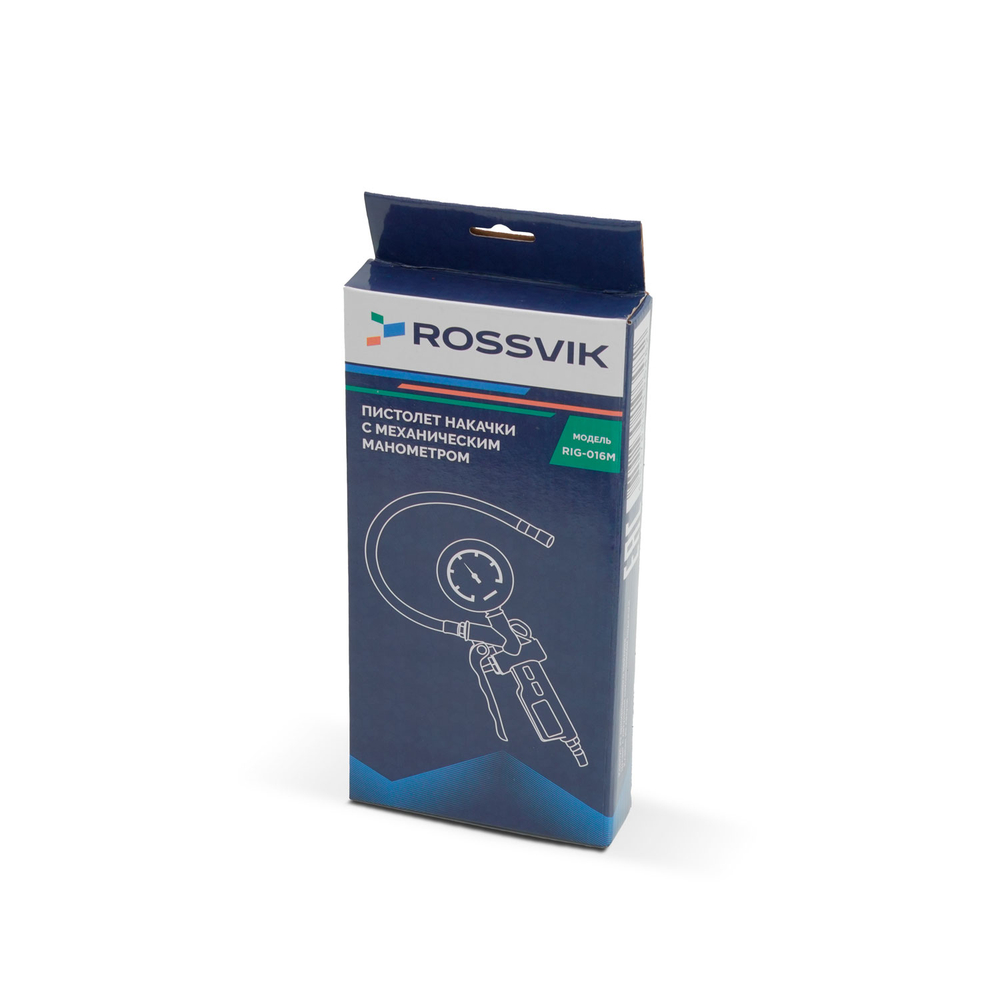 Пистолет накачки ROSSVIK RIG-016M с механическим манометром, 0-16бар