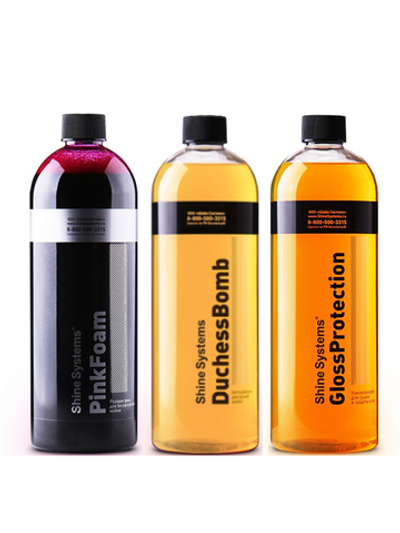 Shine Systems набор для трехфазной мойки GlossProtection + DuchessBomb + PinkFoam 750мл