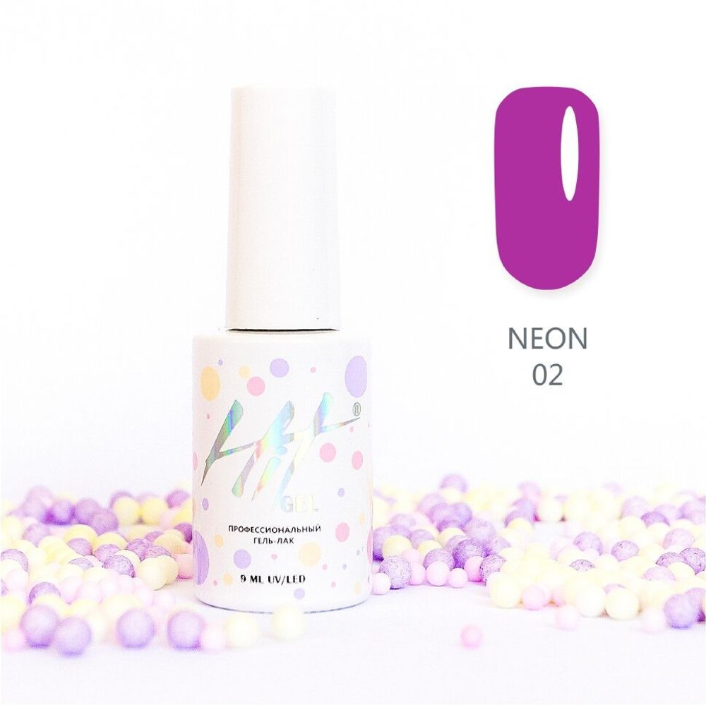 Гель-лак Neon  ТМ &quot;HIT gel&quot;  №02, 9 мл