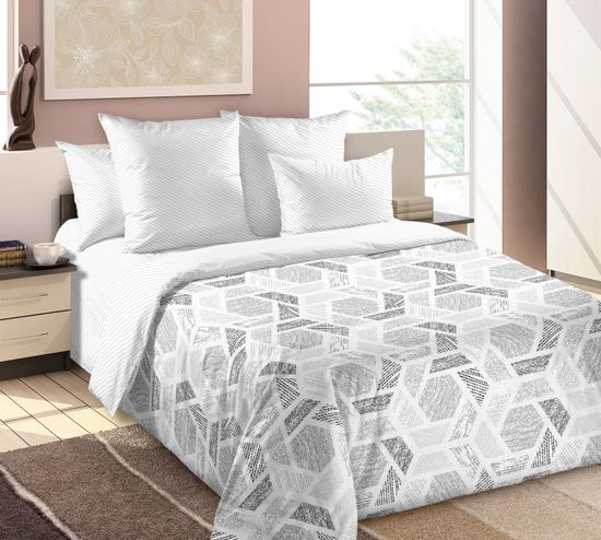 Двуспальный комплект постельного белья Хай-тек перкаль