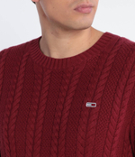 Свитер TJM REG CABLE Tommy Jeans - бордовый(DM0DM15059)
