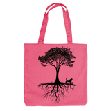 Тканевая сумка "Бигль  у дерева"