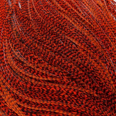 Перо из седла петуха Grizzly Orange
