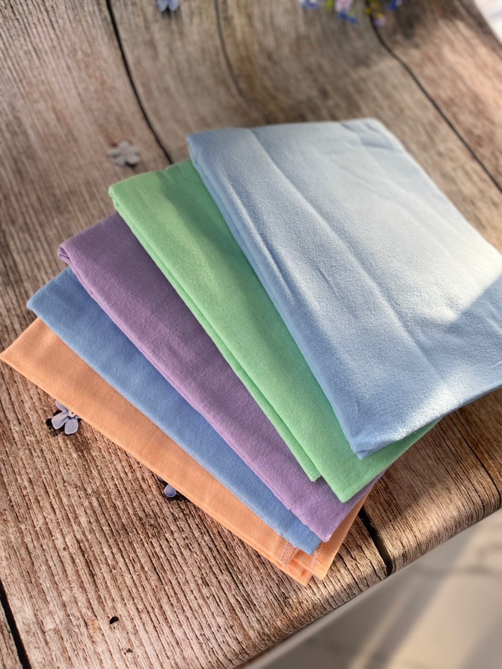 Набор пеленок фланель однотонные ( 5 штук ) 90*120 см (ИП Людин А.В.)