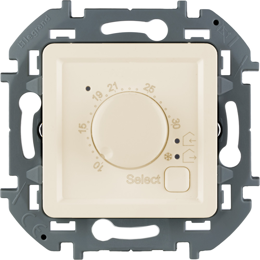 Терморегулятор для тёплого пола с внешним датчиком в комплекте 16А 230В - слоновая кость Inspiria Legrand