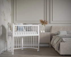 Детская кроватка Incanto Leeloo ( белый) приставная