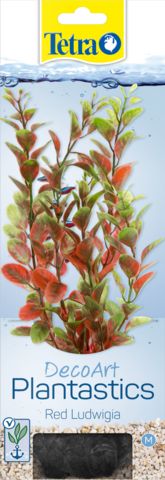 Tetra Людвигия красная (Red Ludvigia) M 23см растение аквариумное искус. зелено-красное (листики)
