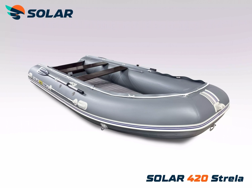 Лодка надувная моторная solar-420 strela jet tunnel