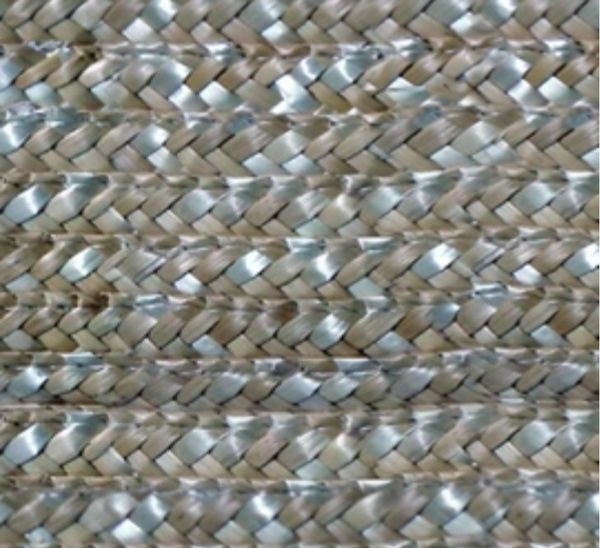 ПЛЕТЕНАЯ СОЛОМКА имитация фактур, остаток ,04 м 100% хлопок Handmade FabricsВ 1
