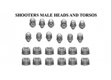 FWSRAC04       Shooters male heads and torsos
