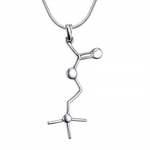 Подвеска ацетилхолин из серебра 925.