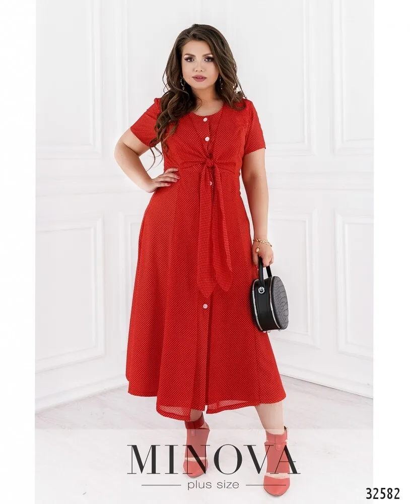 Платье 366-красный Minova