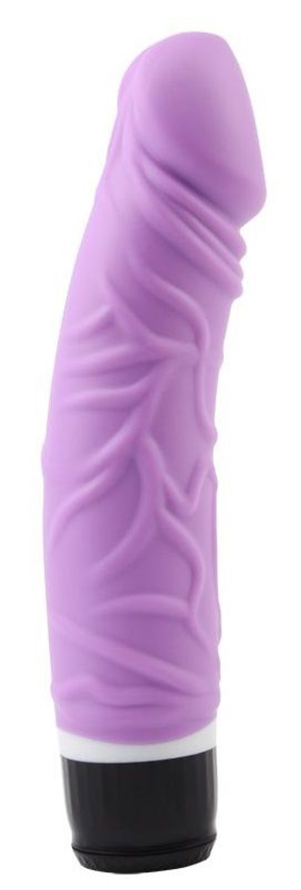 Фиолетовый вибратор-реалистик Thick Realistic Dildo - 19,5 см. (Цвет: фиолетовый)