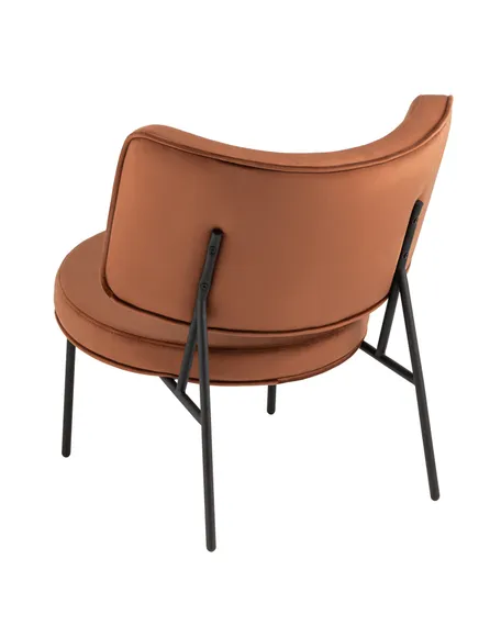 Кресло District Lounge, шоколадный велюр