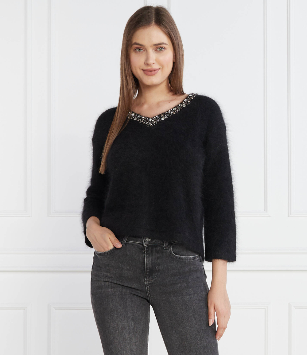 Хлопковый свитер Liu Jo - черный(CF3225 MA97L)