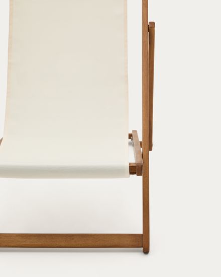 Adredna Детское складное кресло-шезлонг бежевого цвета из акации Испания La Forma