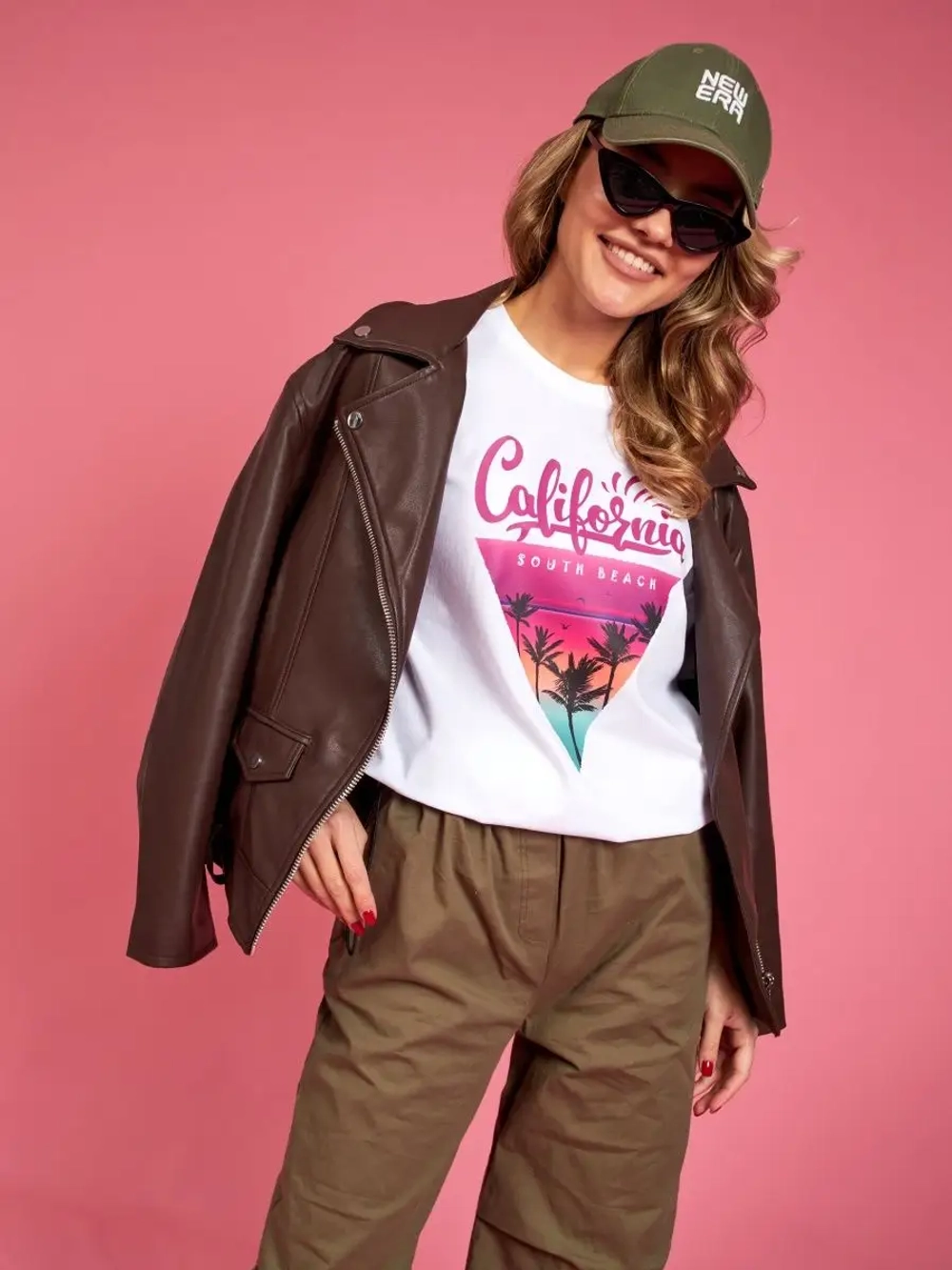 Футболка калифорния california оверсайз белая