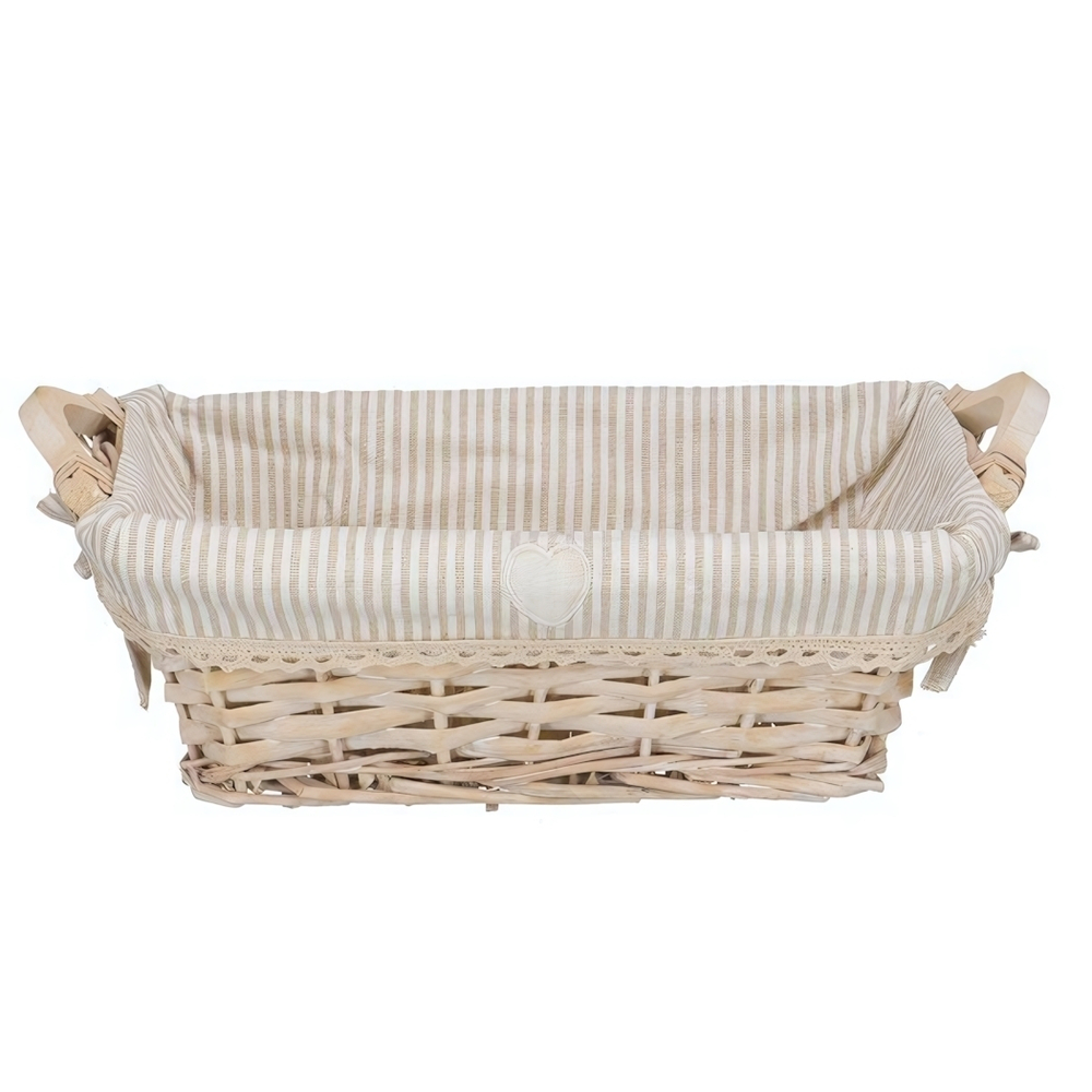 Корзина стеллажная "Полосочка", Д290 Ш190 В100, натуральный