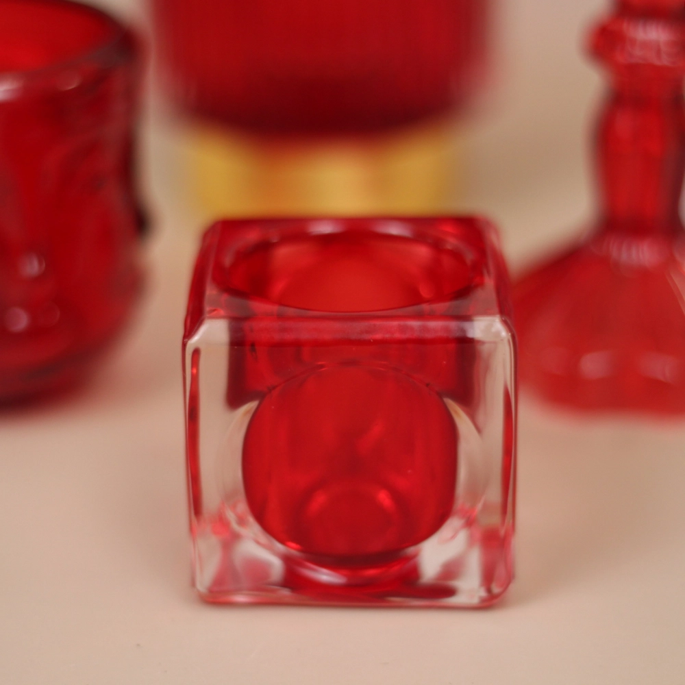 Подсвечник «ICE» 5*5 см, Рубин