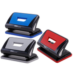 Дырокол DELI до 10 листов, пластиковый корпус, ассорти