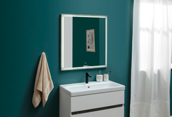 Мебель для ванной Aquanet Беркли 80 белый/дуб рошелье (зеркало дуб рошелье)