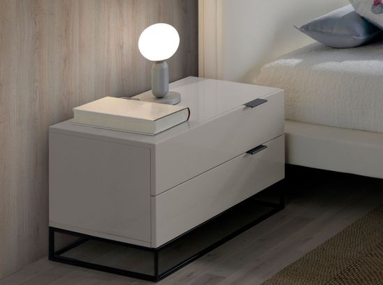 Прикроватная тумбочка Estetico CP1406-H /7004 жемчужно-серая