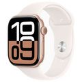 Apple Watch Series 10 GPS 46mm Rose Gold Aluminium Case with Light Blush Sport Band