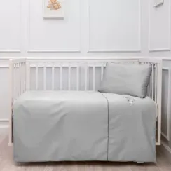 Комплект постельного белья Lollycottons Коники-сны, Серый