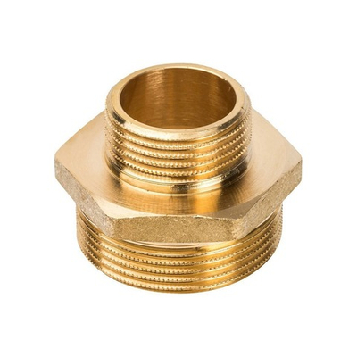 Ниппель редукционный STOUT SFT 0003 - 1"1/2 x 1" (для стальных труб, латунь без покрытия)