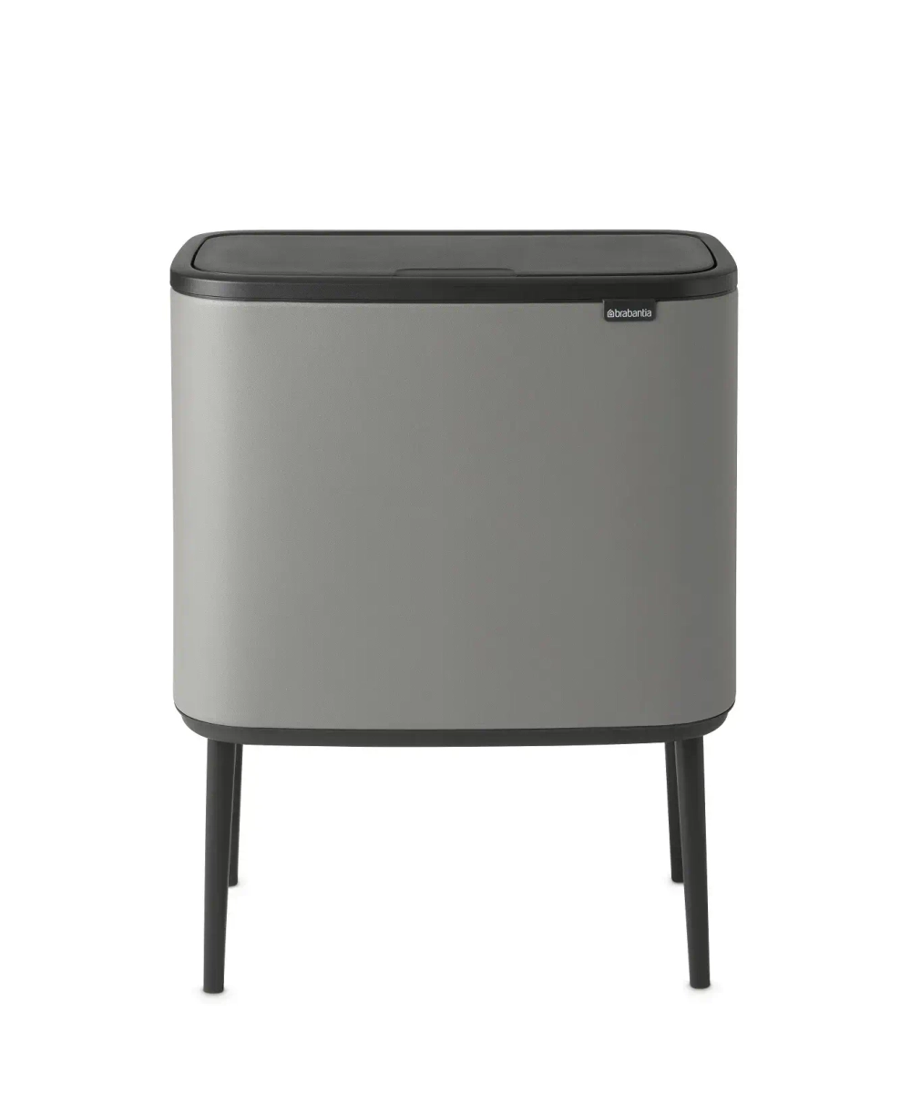 Brabantia Bo Touch 11+23л мусорный контейнер для минерального бетона серый