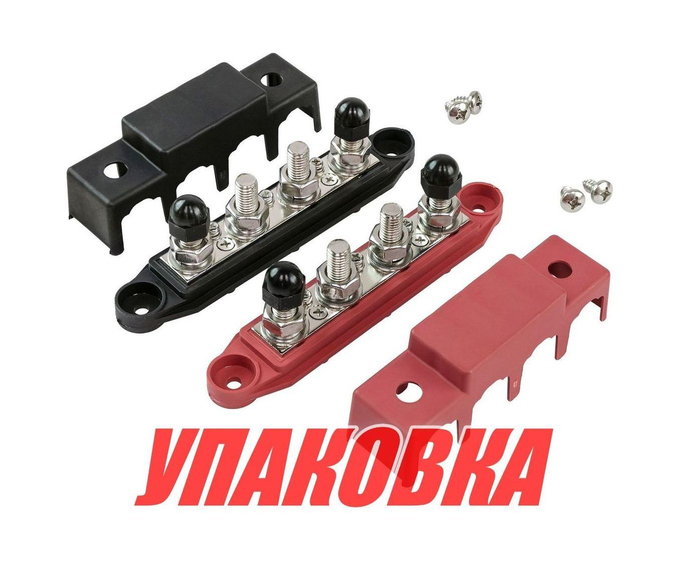 Колодка распределительная электромонтажная, 4 контакта, M10, Marine Rocket (упаковка из 5 шт.)