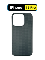 Карбоновый чехол MosSeller для iPhone 15 Pro, черный