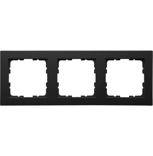 Рамка G-Classic 3-постовая, цвет черный матовый (soft touch)