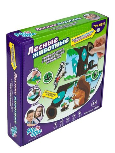 Игра развивающая на липучках "Лесные животные" 3+